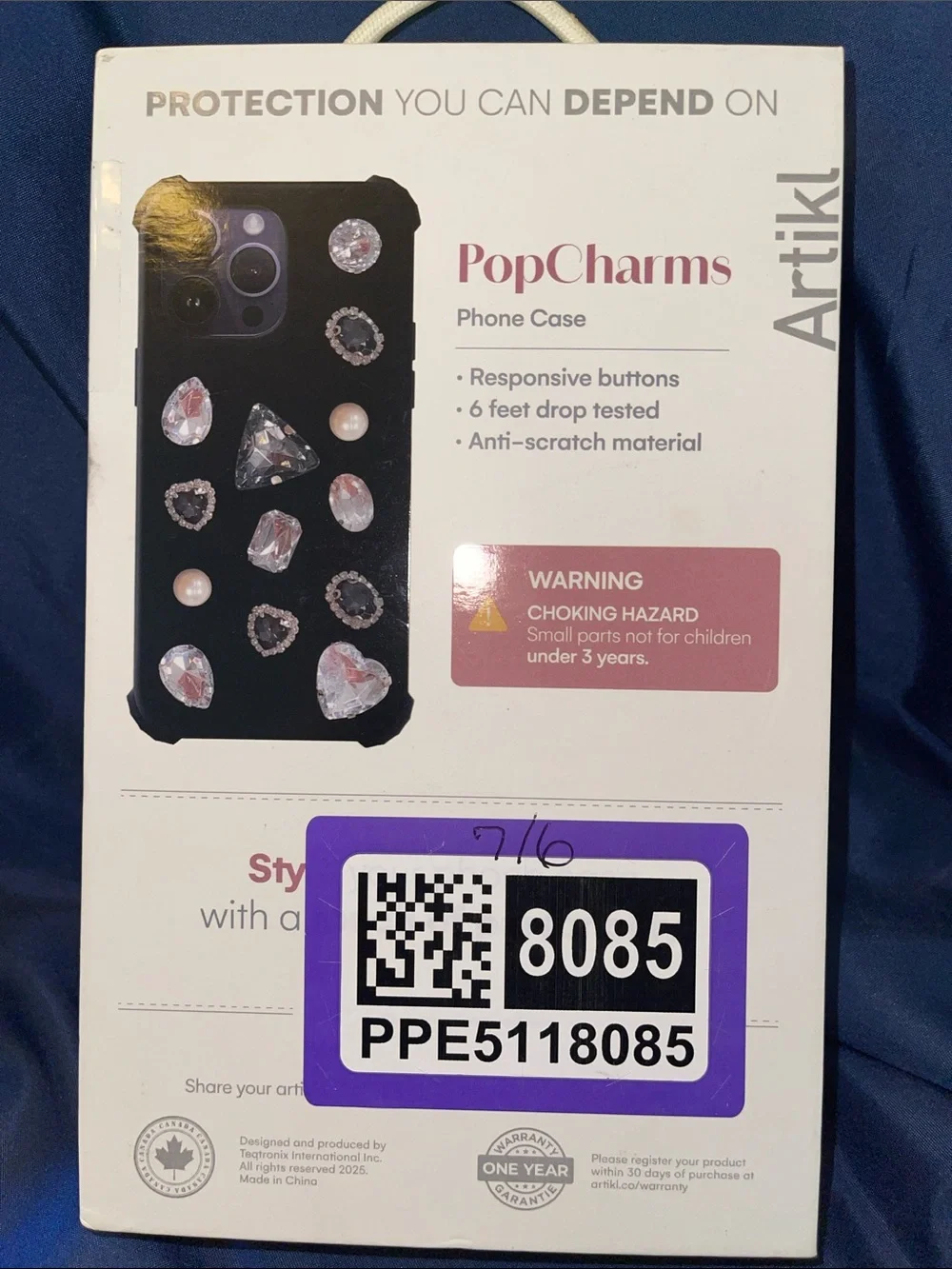 PopCharms Black Phone Case Charms for iPhone 15 Pro Max